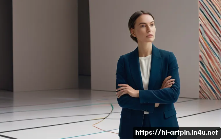 미술문화기획사의 직무 전환 성공 경험담 - **Prompt 1: The Creative Crossroads**
    A young woman in her early thirties stands at a metaphoric...