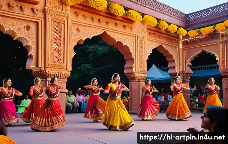 미술문화기획사의 프로젝트 평가 보고서 작성법 - **Prompt:** A bustling, vibrant Indian cultural festival taking place in a beautifully decorated out...